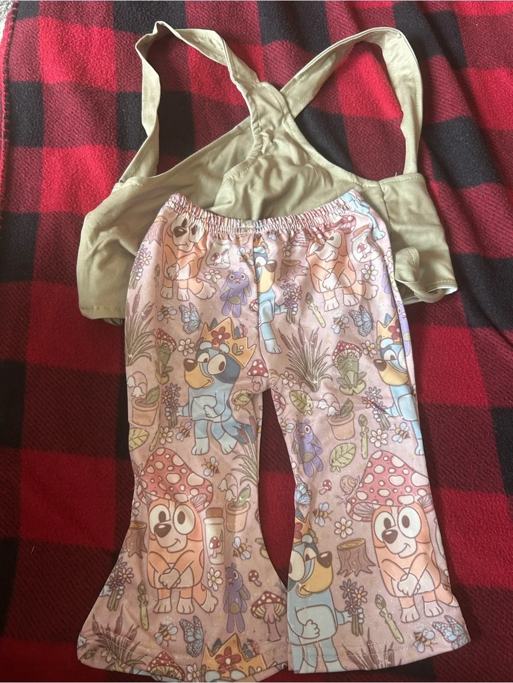 Kids Pink Cartoon Flare Bottoms - Unbranded